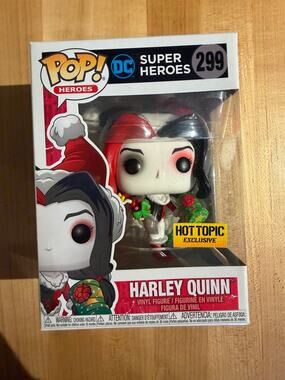Funko Pop! DC Super Heroes Holiday Harley Quinn #299 Hot Topic Exclusive